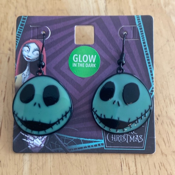Disney Nightmare Before Christmas jack glow dark earrings. NWT. Halloween - Picture 1 of 3